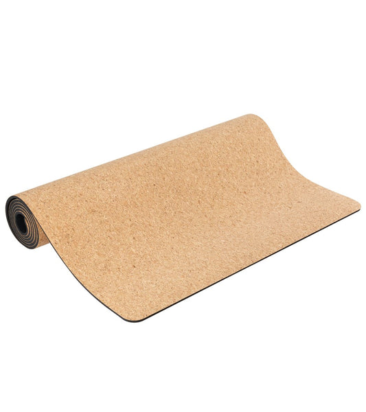 Everyday Yoga Cork Yoga Mat 68 Inch 5mm Natural Cork with Rubber